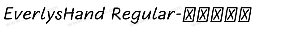 EverlysHand Regular字体转换